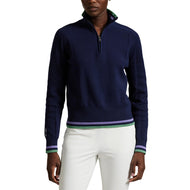 RLX RALPH LAUREN女子Coolmax羊毛1/4拉链套头衫 - 精制海军