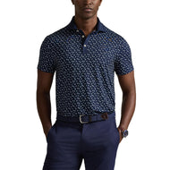 RLX Ralph Lauren Tryckt lättvikt Airflow Golf Polo Shirt - Raffinerat Navy Dice Game