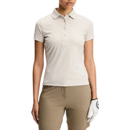 J.Lindeberg Women's Tour Tech Golf Polo Shirt - Moonbeam Melange