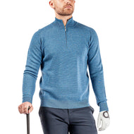Galvin Green Chester Merino 1/4 golftröja - Blue Melange