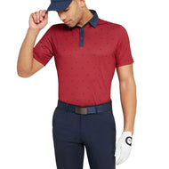 Galvin Green Marley Breattable Golf Polo Shirt - Red/Navy