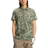 J.Lindeberg Dario Tour Print Golf Polo Shirt - Tour 26 Tonal Green