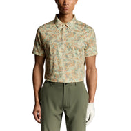 Lyle & Scott Digital Floral Golf Polo Shirt - Sunrise Yellow