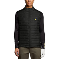 Lyle & Scott Hybrid Quilted Full Zip Golf Vest - Jet Black
