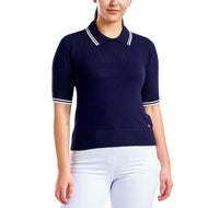 NIVO Women's Vy Sweater Golf Polo Shirt - Navy