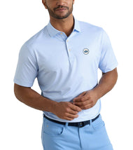 Peter Millar Medina Performance Jersey Golf Polo Shirt - Bluebird