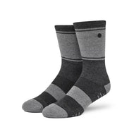 Travis Mathew Baja 2.0 Crew Golf Socks - Heather Grey Pinstripe