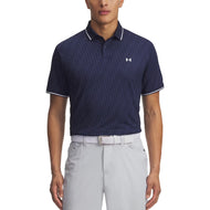 Under Armour Drive Sport Jacquard Golf Polo衬衫 - 午夜海军/白色