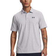 Under Armour Playoff 3.0 Stripe Golf Polo Shirt - Halo Grey/White