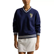 RLX Ralph Lauren Dam Bear Tech Fleece Golftröja med V-ringad - Raffinerad Marinblå