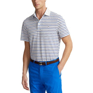RLX Ralph Lauren Tour Pique Stripe Polo衬衫 - 纯白色多蓝色