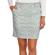 KJUS Women's Ice Skort Print 16.5 " - Silver Fog/Sage Green