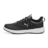 棕褐色女子点燃马里布·尖刺高尔夫球鞋-Puma Black/ puma银牌