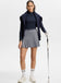 J.Lindeberg Women's Harlow Print Golf Skirt - Bridge Stack Heather Navy