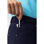 Glenmuir Kvinnor Phoebe Lightweight Stretch Performance Golf Capri Pants - Navy