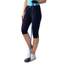 Glenmuir Kvinnor Phoebe Lightweight Stretch Performance Golf Capri Pants - Navy
