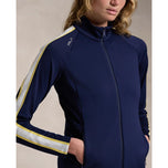 RLX Ralph Lauren Women's Power Stretch Mockneck Zip Jacket - Raffinerad Navy Multi
