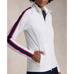 RLX Ralph Lauren Women's Power Stretch Mockneck Zip Jacket - Keramisk vit multi