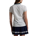 RLX Ralph Lauren 女式 Tour Pique 高尔夫 Polo 衫 - 陶瓷白