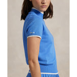 RLX Ralph Lauren Women's Short Sleeve Mock Neck Pullover - Summer Blue