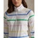 RLX Ralph Lauren Women's Jersey UV Quarter Zip Golf Pullover - Ceramic White Multi