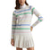 RLX Ralph Lauren Women's Jersey UV Quarter Zip Golf Pullover - Ceramic White Multi
