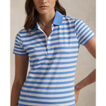 RLX Ralph Lauren Women's Printed Airflow Polo Shirt - Summer Blue/Ceramic White