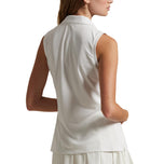RLX Ralph Lauren Women's Sleeveless Tour Performance Polo Shirt - White
