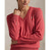 RLX Ralph Lauren Women's Cotton Blend V -Neck Golf Jumper - Red Sky