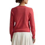 RLX Ralph Lauren Women's Cotton Blend V -Neck Golf Jumper - Red Sky