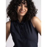 Cross Women's Andrea ärmlös Polo Golf Shirt - Navy