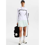 J.Lindeberg 女式 Janice 全拉链高尔夫中层 - 白色