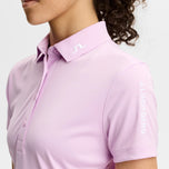 J.Lindeberg 女式 Tour Tech 高尔夫 Polo 衫 - 兰花花束