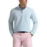 RLX Ralph Lauren Classic Fit quiltad dubbelstickad golftröja - Summer Aqua