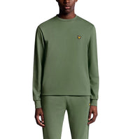 Lyle & Scott 轻质飞绒高尔夫圆领毛衣 - 仙人掌绿