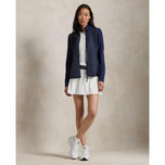 RLX Ralph Lauren Women's Cool Wool Hybrid Performance Full -Zip Jacket - Raffinerad Navy Polka Dot