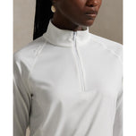 RLX Ralph Lauren Women's Stretch Jersey Quarter-Zip Pullover - Ceramic White