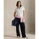 RLX Ralph Lauren Women's Tour Pique Knit -krage Polo Golf Shirt - Keramisk vit/raffinerad marin Multi