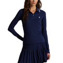 RLX Ralph Lauren Women's Stretch Active Cable Half Zip Pullover - Raffinerad marin/keramisk vit multi