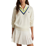 RLX Ralph Lauren女子羊毛混合毛衣套头衫 - 古董白色