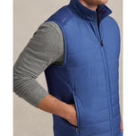 Rlx Ralph Lauren Performance Wool Full Zip Golf Vest - Old Royal