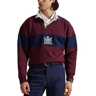 RLX Ralph Lauren Classic Fit Double -Stick Tech Collar Pullover - Rich Ruby/Refined Navy