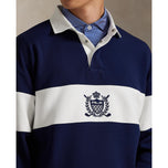 Rlx Ralph Lauren Classic Fit Double -Skick Crest Pullover - Raffinerad marin/keramisk vit