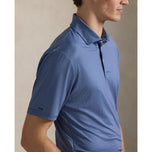 RLX Ralph Lauren Tryckt lättvikts luftflödesgolfpolo -skjorta - gamla kungliga kronbladslådor