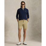 RLX Ralph Lauren棉花混合1/4拉链高尔夫套头衫 - 精制海军