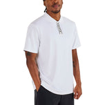 Malbon Block Placket Golf Polo Shirt - White