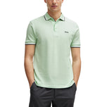 Boss Paddy Cotton Pique Golf Shirt - Öppen grön