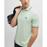 Boss Paddy Cotton Pique Golf Shirt - Öppen grön