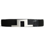 J.Lindeberg Braided Bridge 35 Golf Belt - Black