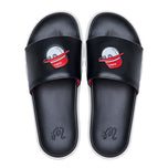 Malbon Buckets Slides - Black/Red